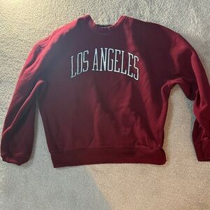 Hollister Deep Red Sweatshirt Los Angeles